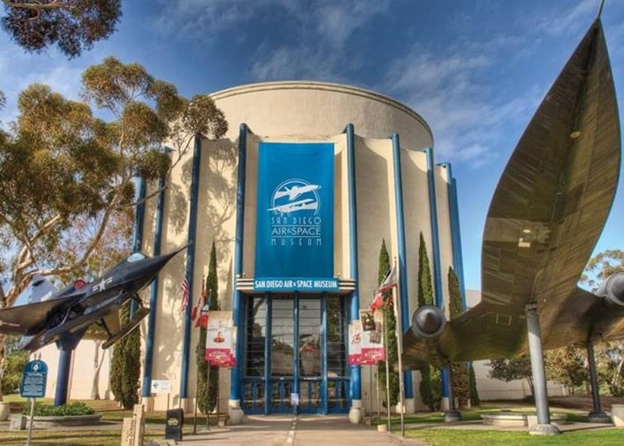 San Diego air and space museum entrance